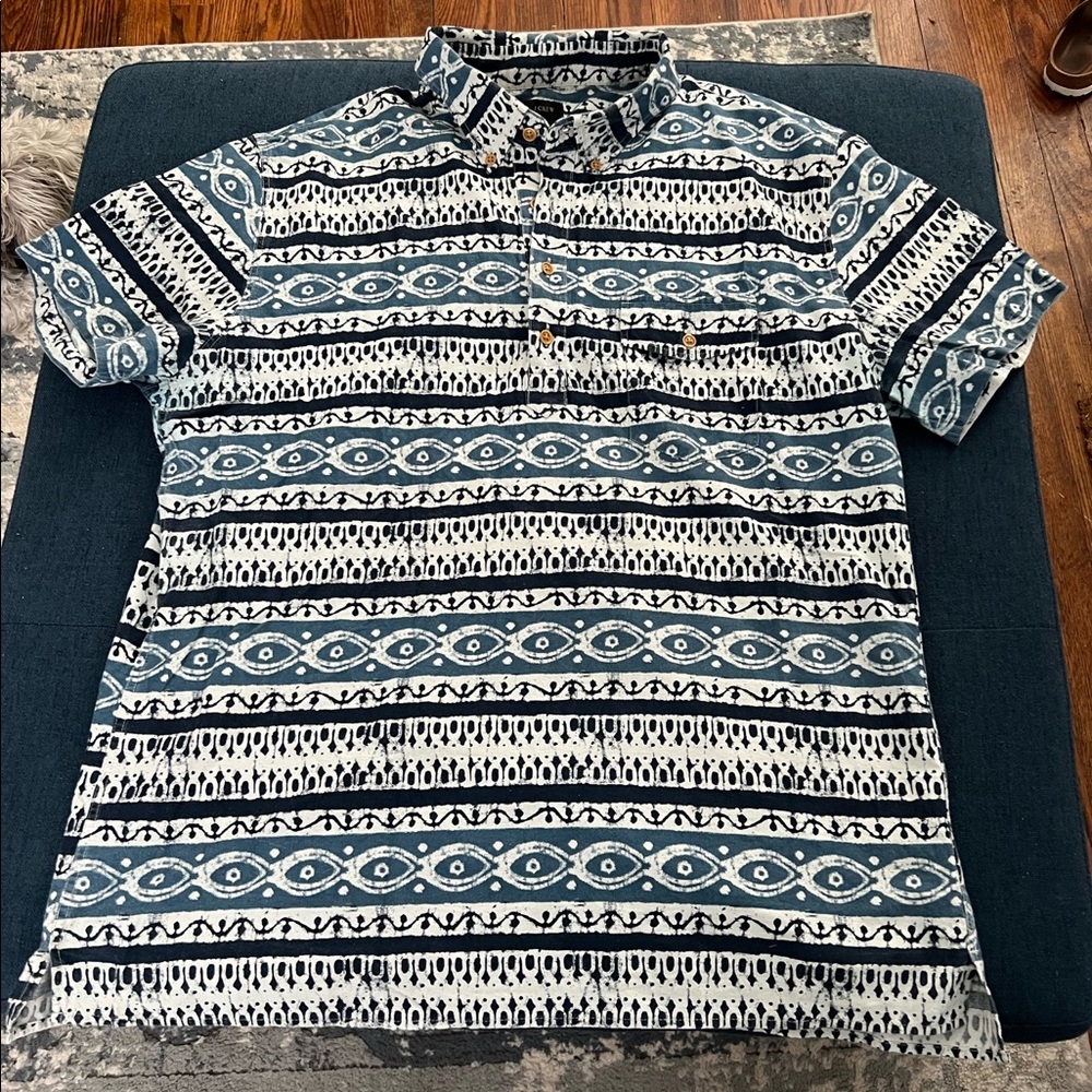 J. CREW HALF BUTTON SHIRT XL